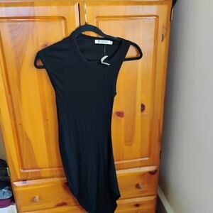 Chic Asymmetrical Black Dress